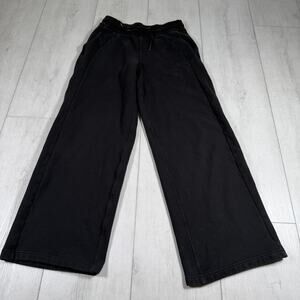 Lululemon Scuba Mid-Rise Wide-Leg Pant Black Sweatpants Women’s 6